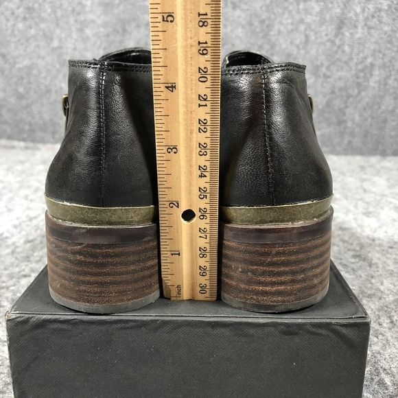 Lucky Brand Koben Ankle Booties Womens 8 M Black Leather Zip Block Heel LK-KOBEN - Picture 7 of 16